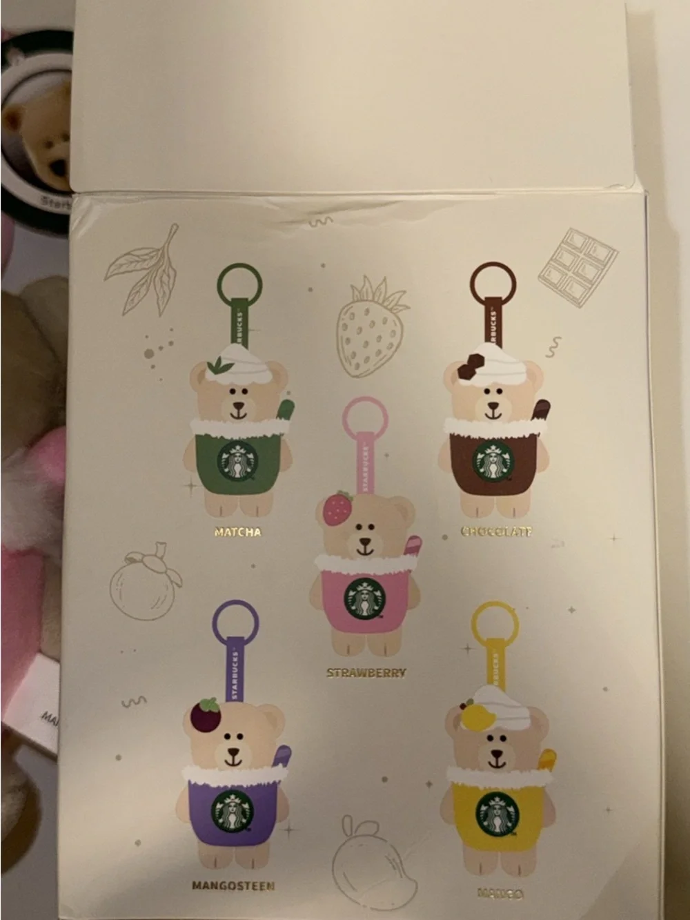 Starbucks Strawberry 2026 Bearista Keychain